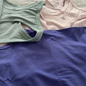 3 lululemon waist length align tanks/ razorback